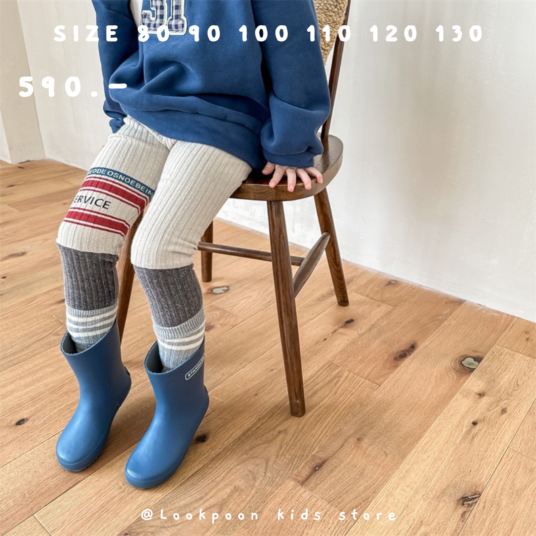Winter❄️Brushed Warm Leggings เลกกิ้งกันหนาวบุขนลายแถบ