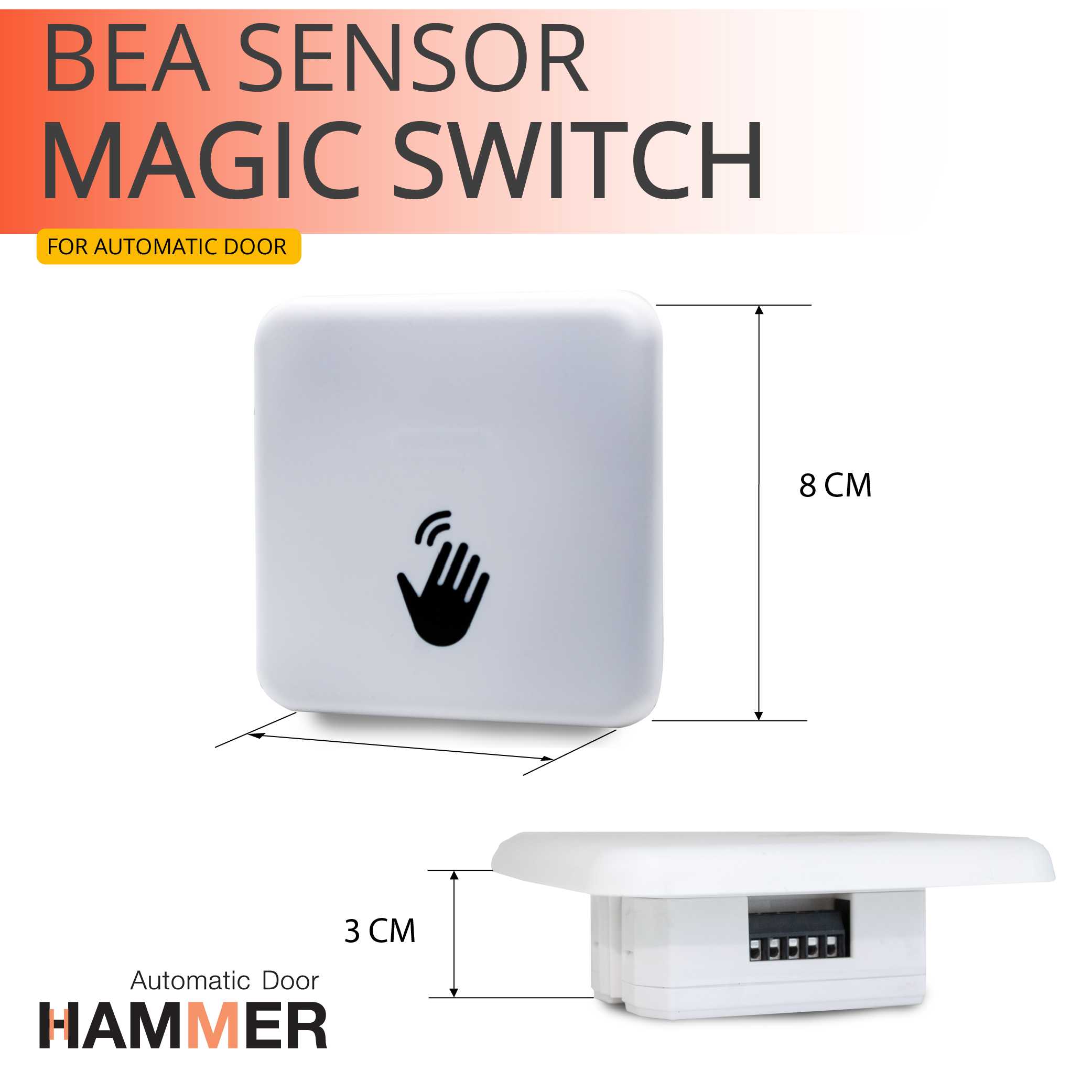 MAGIC SWITCH BEA สวิตช์ประตูอัตโนมัติ  สวิตซ์ไร้สัมผัส แบบมือโบก