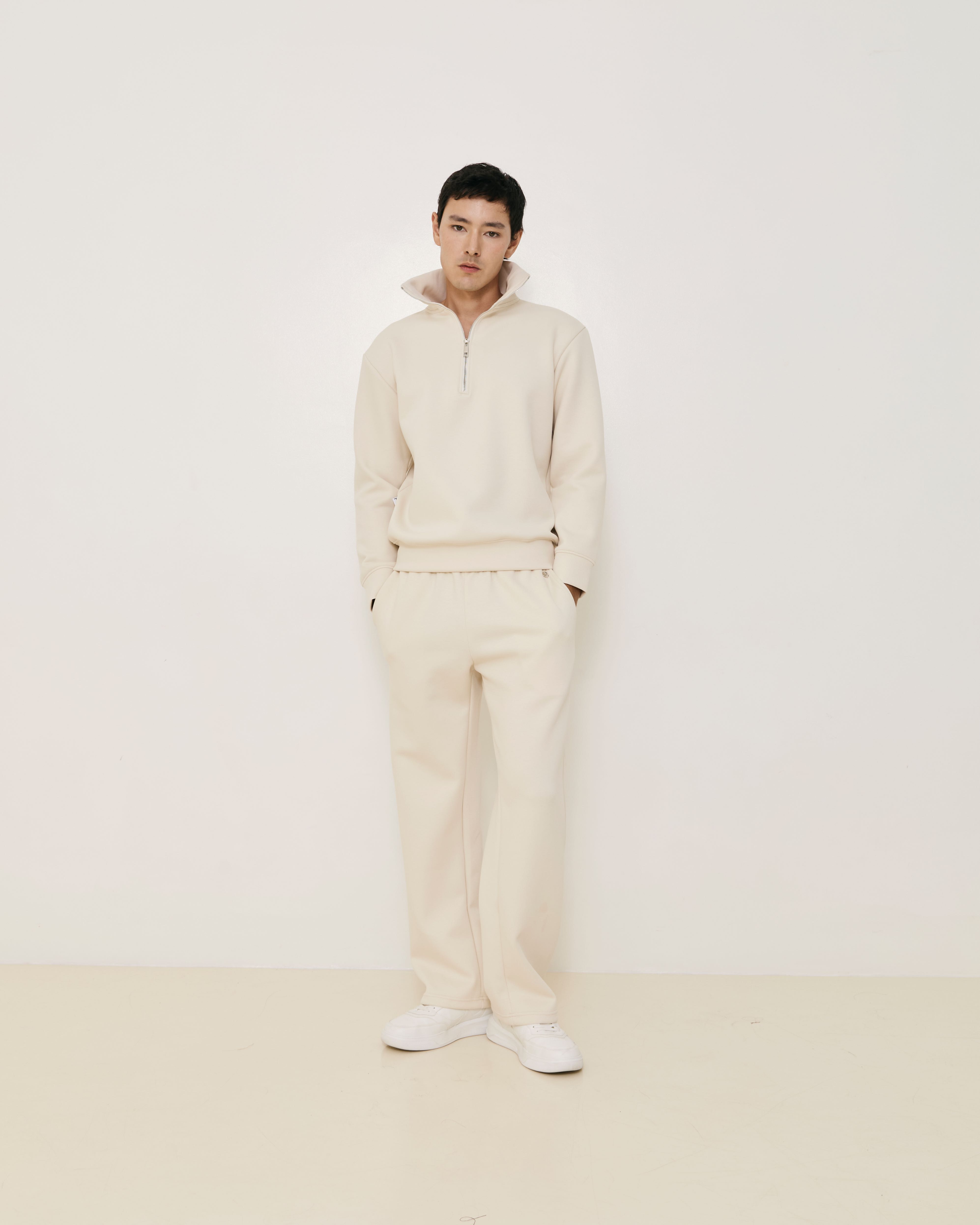 Bone Wide-Leg  Sweatpants