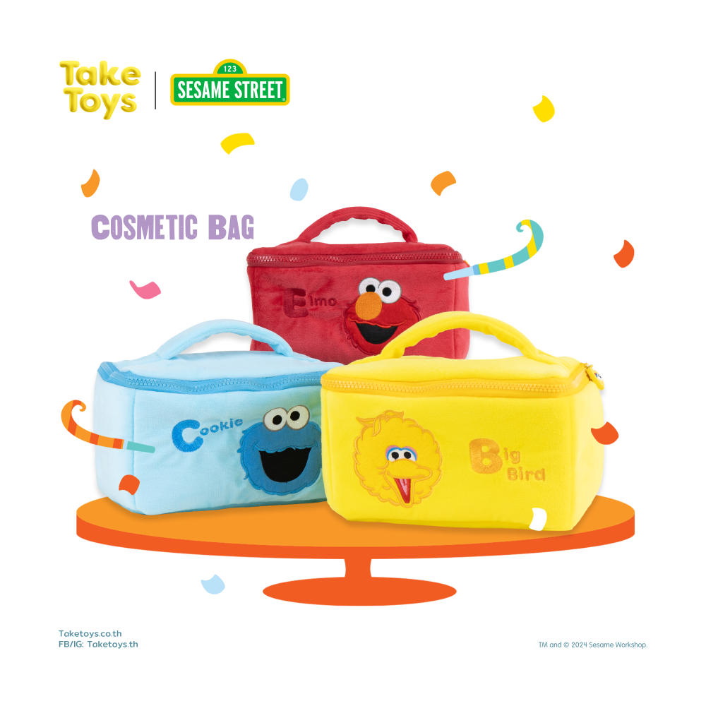 Sesame Street Cosmetic Bag - กระเป๋าเครื่องสำอางเซซามีสตรีท