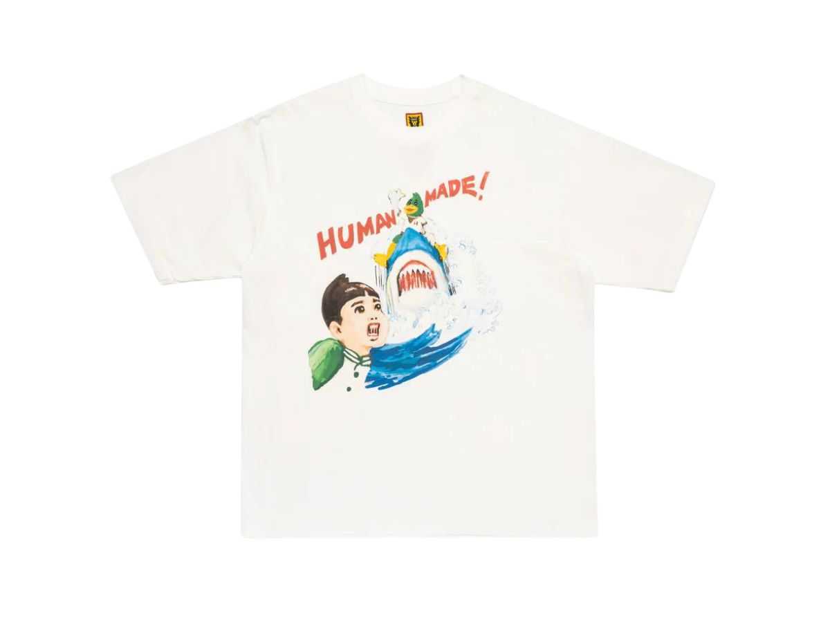 Human Made X Keiko Shark White T-Shirt