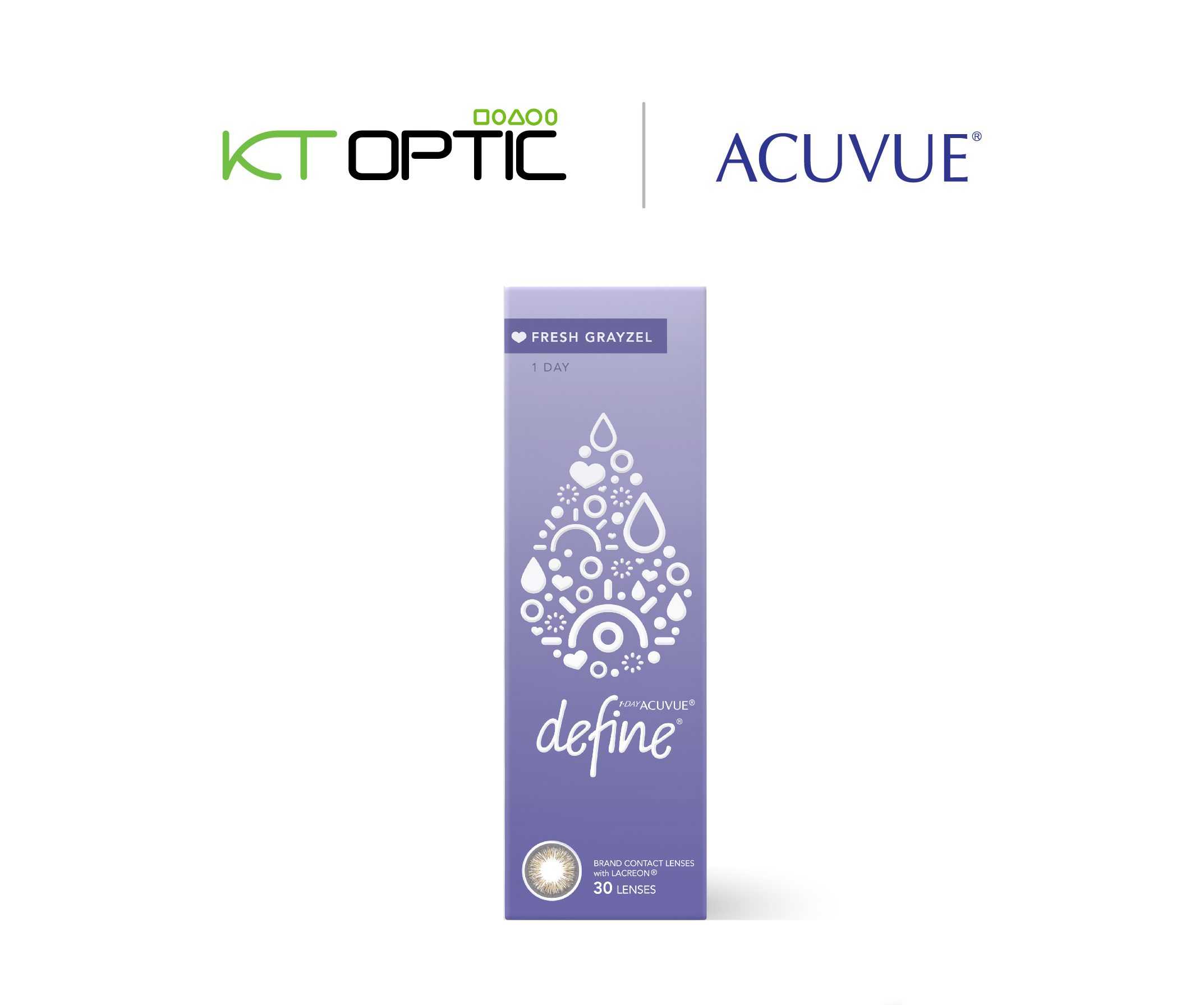 ACUVUE 1-DAY DEFINE FRESH 30PCS. คอนแทคเลนส์สีรายวัน สำหรับสายตาสั้น