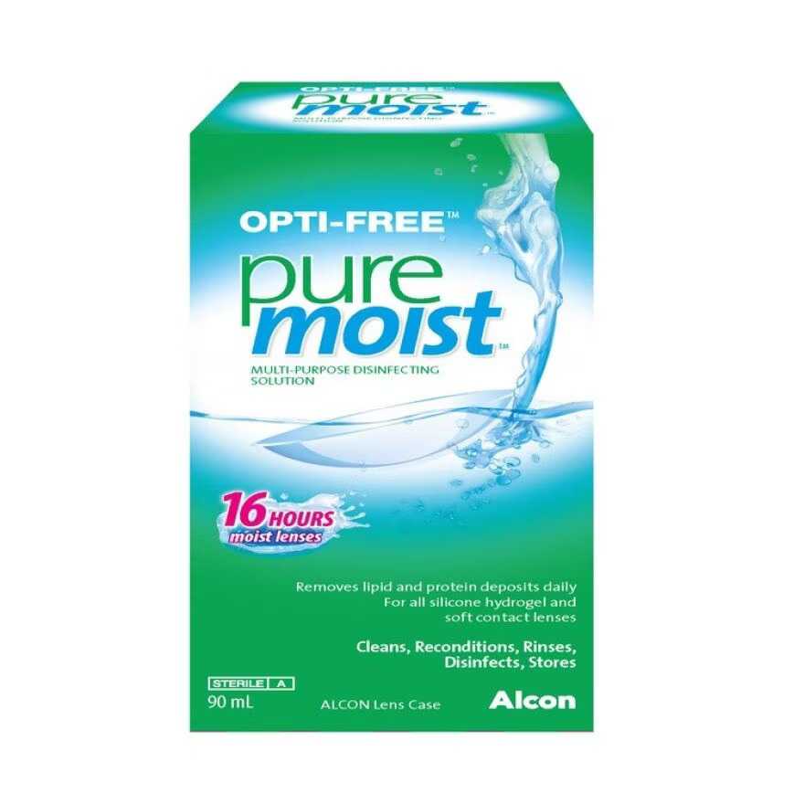 น้ำยาทำความสะอาดคอนแทคเลนส์ OPTI-FREE PUREMOIST ออฟติฟรี เพียว มอยซ์ 90 มล.
