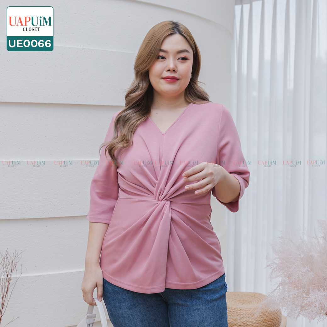 (UE0066) เสื้อแขนสั้น สาวอวบ