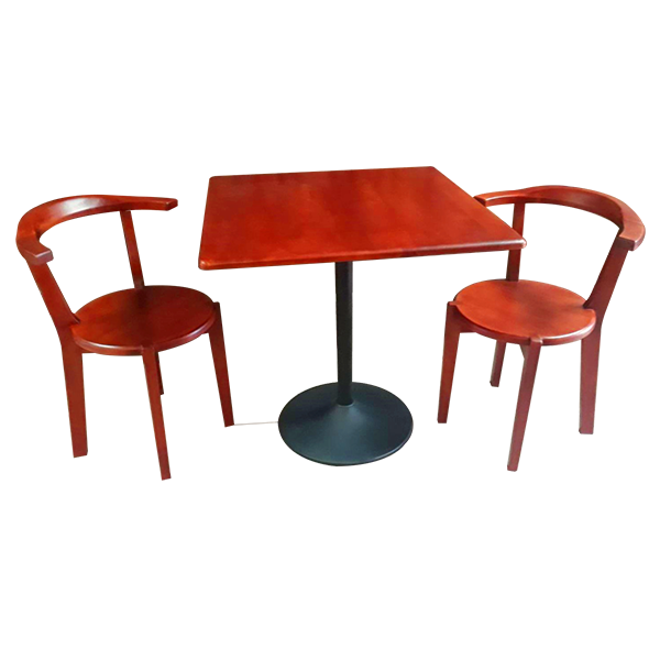 ชุดโต๊ะ1 เก้าอี้2 round chair & square champagne table