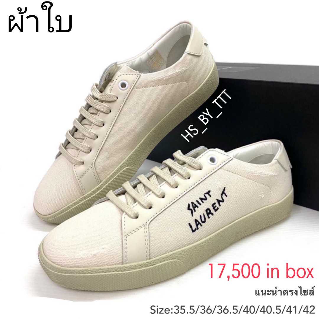 YSL Saint Laurent Court Classic SL/06 Sneakers In  Canvas  ผ้าใบ