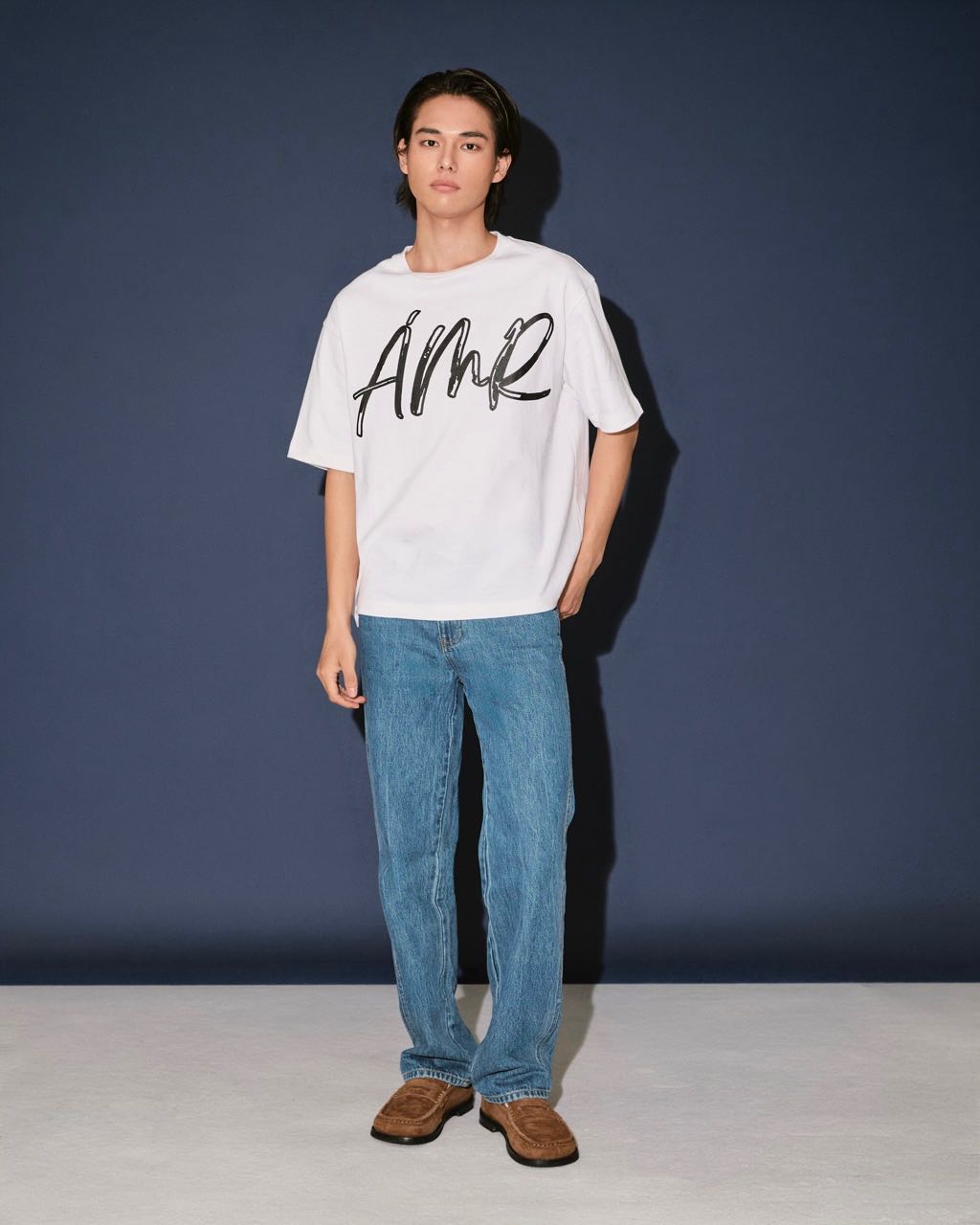 AMR DE SAISON ( AIMER ) - Boyfriend Jeans (MEN) in Medium Blue Wash