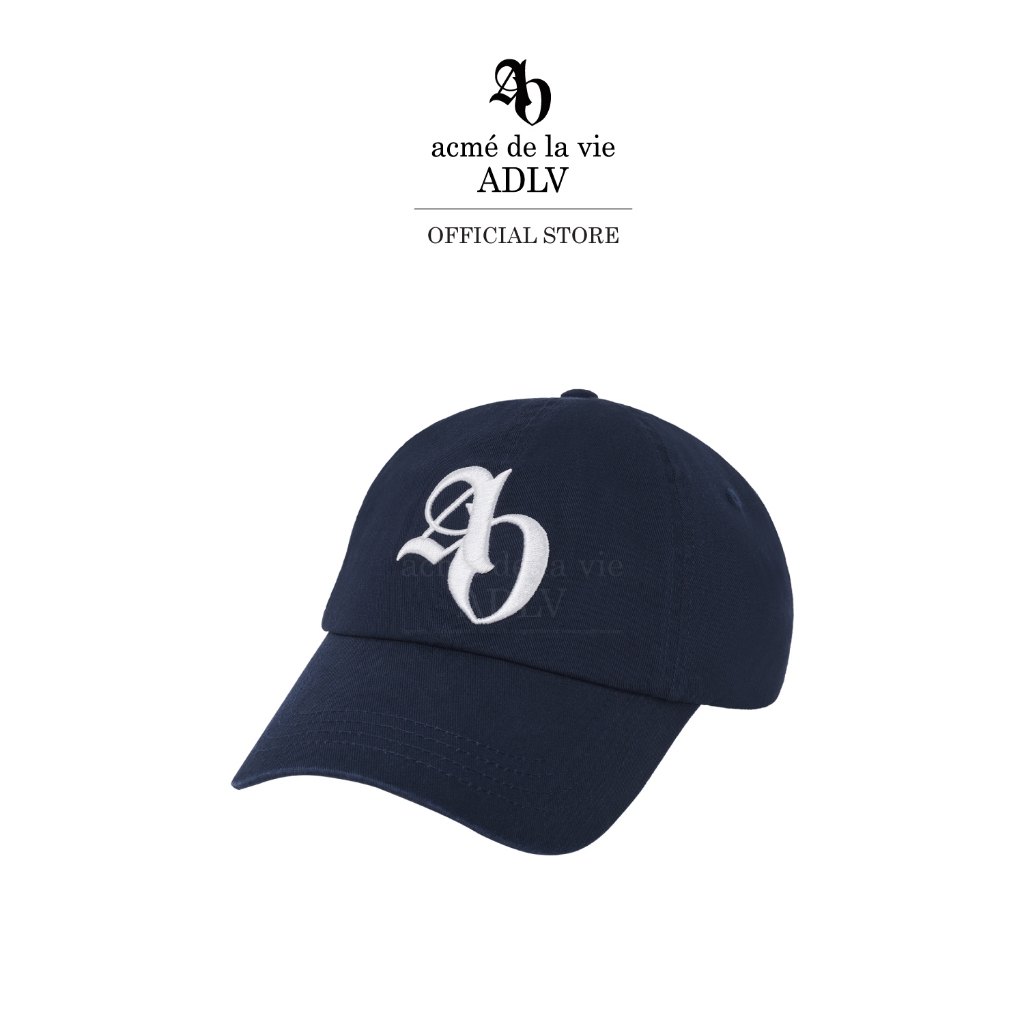 ADLV [acme de la vie] หมวก รุ่น Symbol Embossing Needlework Ball Cap Navy