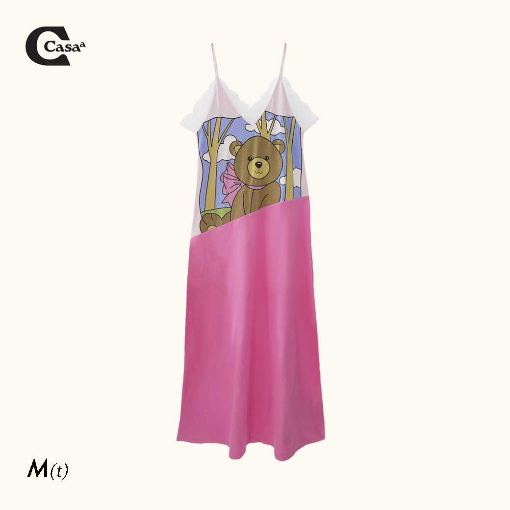 LACE TRIMMED DRESS (REWORK) M TALL