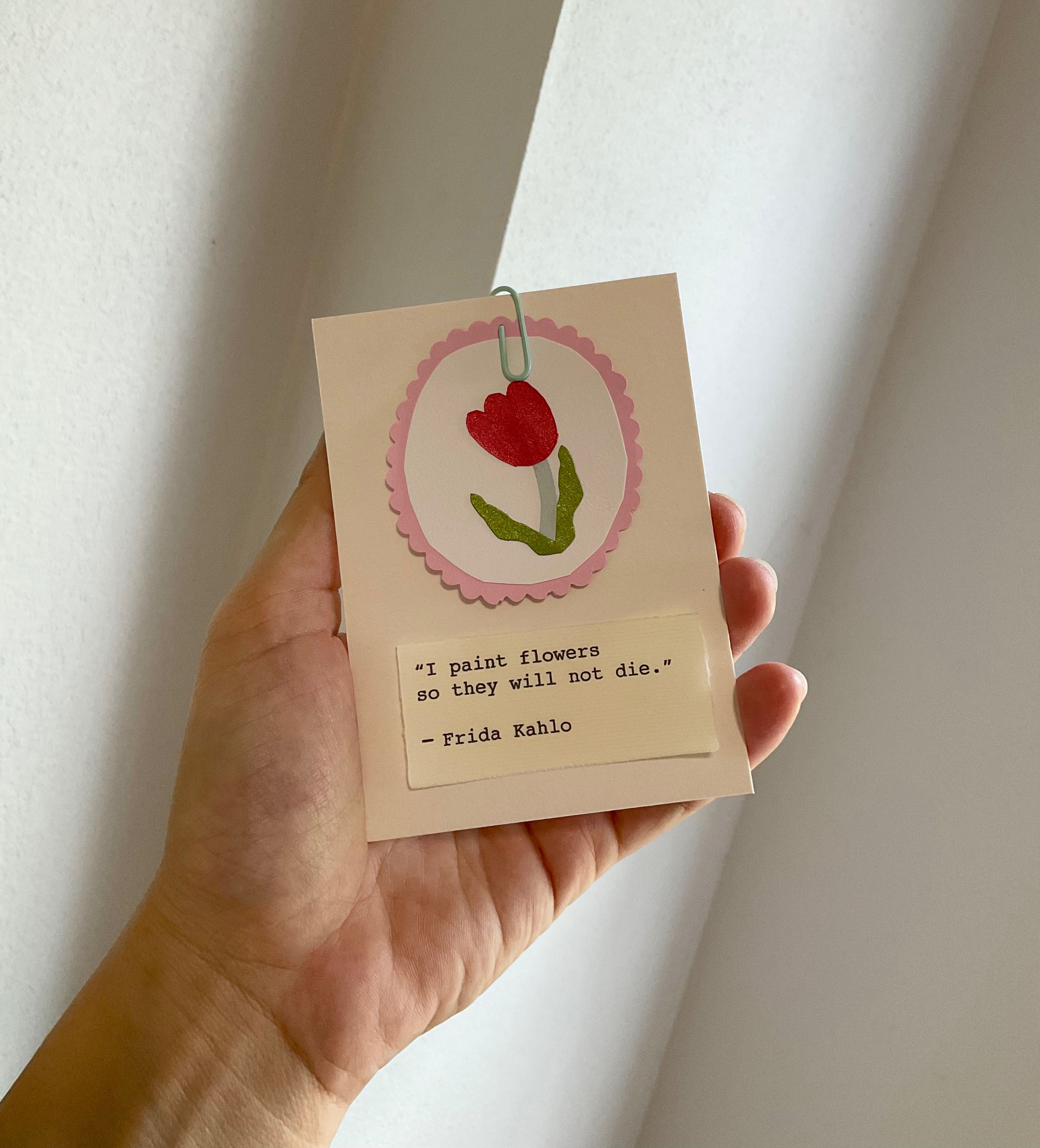 flower card / oval 