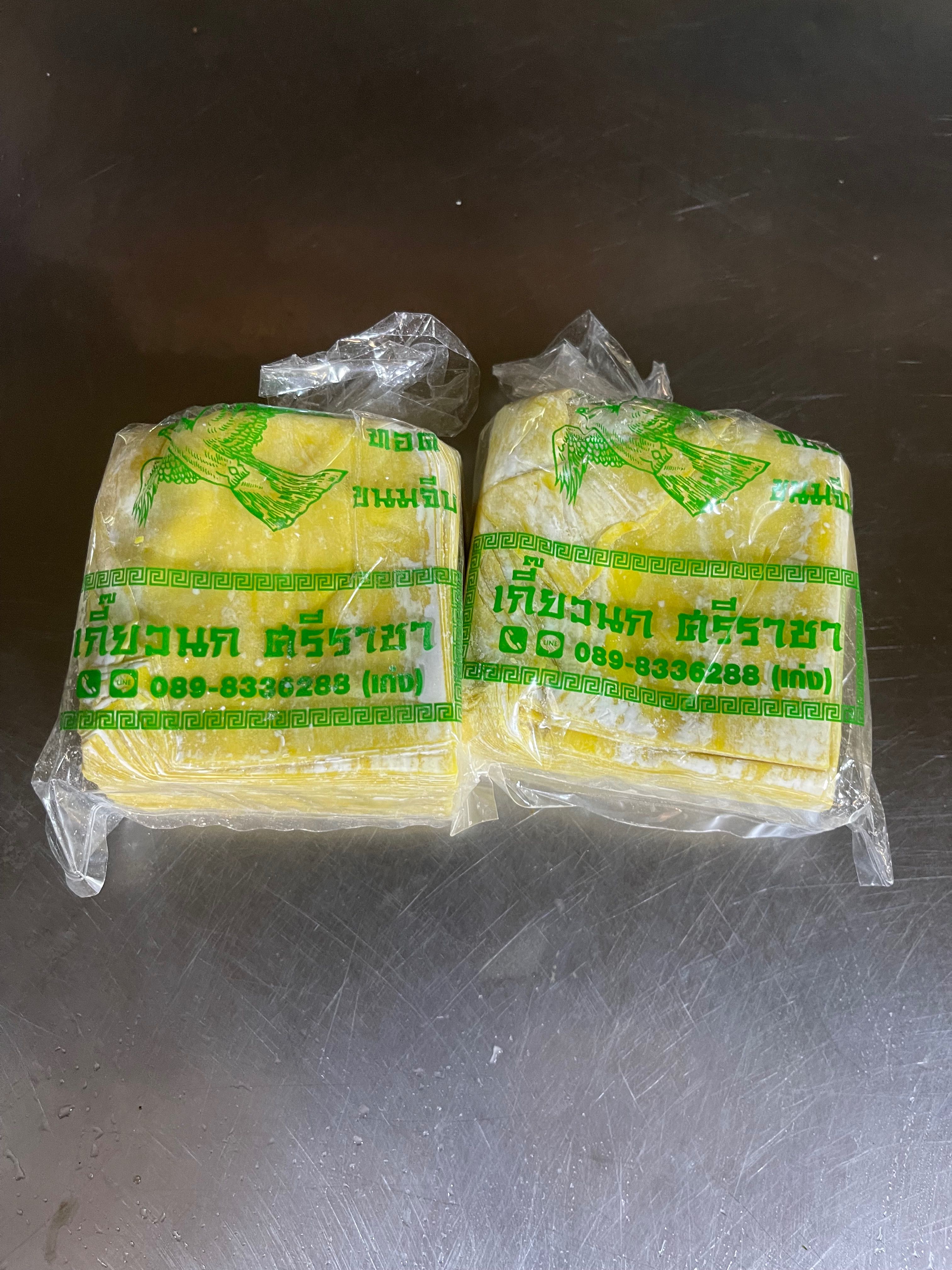 แผ่นเกี๊ยวบาง ตราศรีราชา 500กรัม (ส่ง20+)