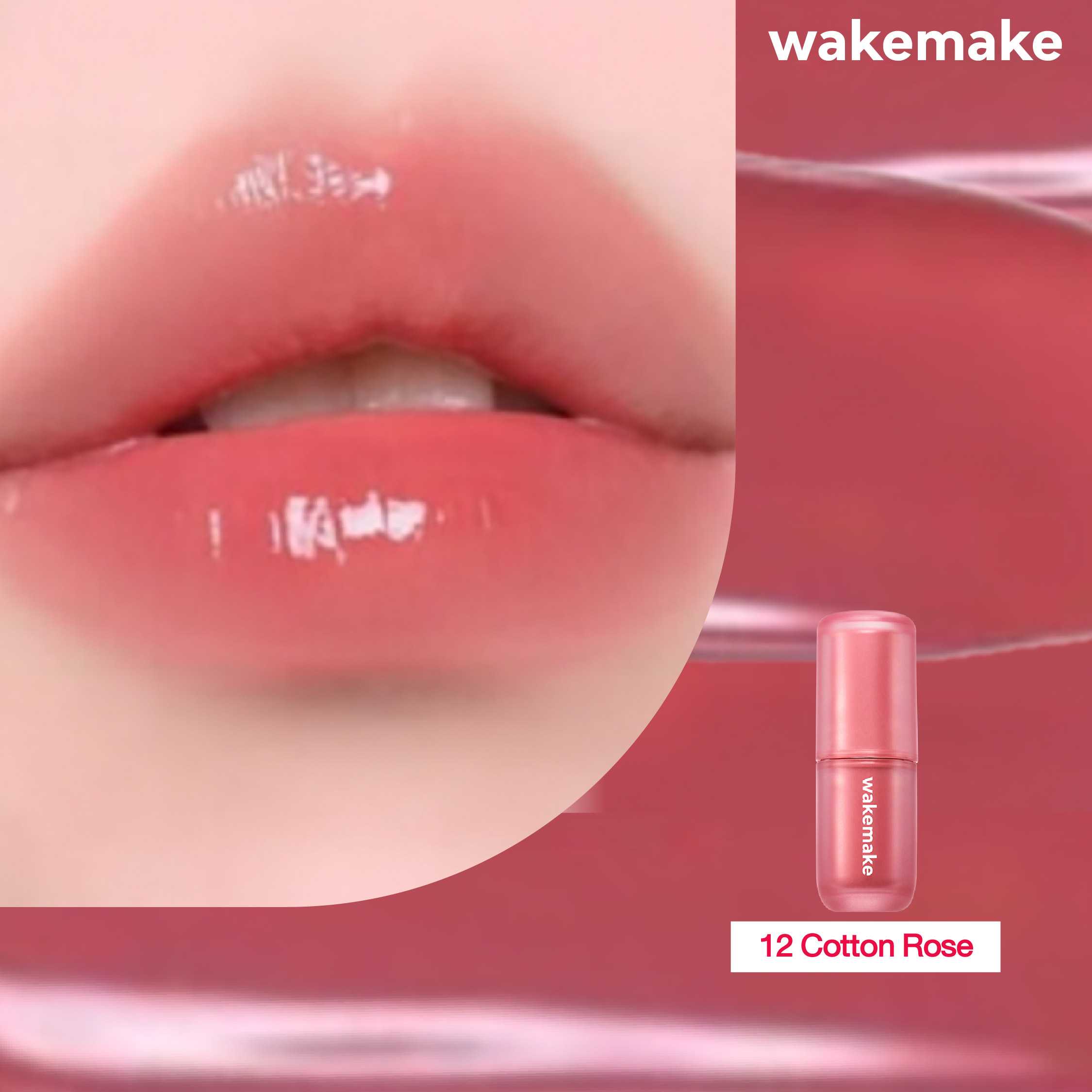 Wakemake Waterful Glow Tint ลิปทินต์บางเบา ติดทน - สี 12 Cotton Rose