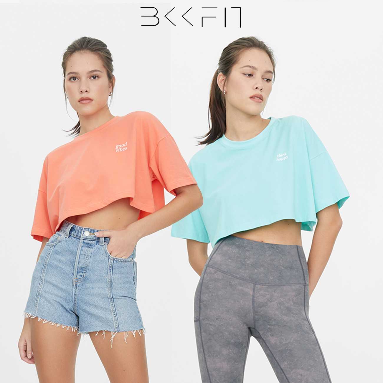 Oversized Crop Tee รุ่น สีพาสเทล 4สี