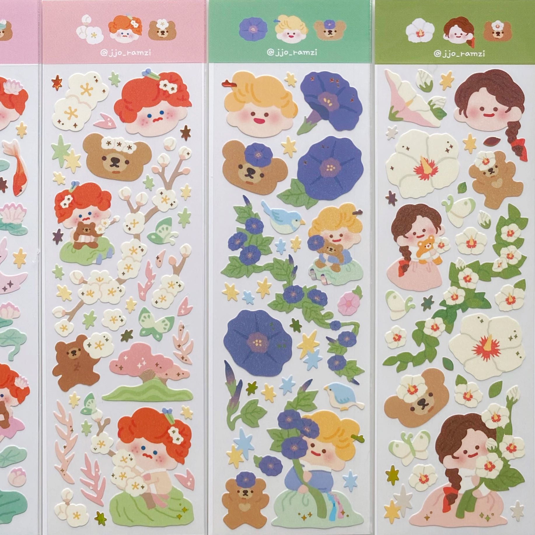 Jjo girl sticker (6 types)