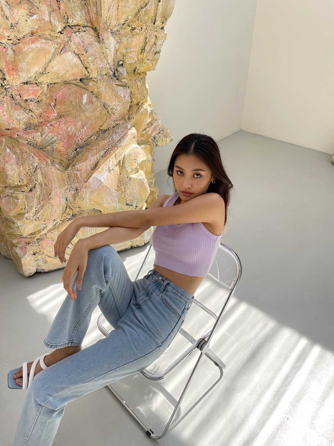 (HUSSA Styles) Hope Crop Top -Lavender