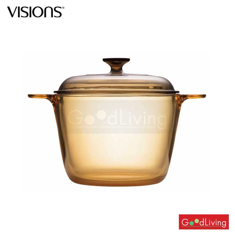 Visions หม้อแก้วทนไฟ+ฝา ขนาด 3.5 L. รุ่น V-01-VS 3.5/CL