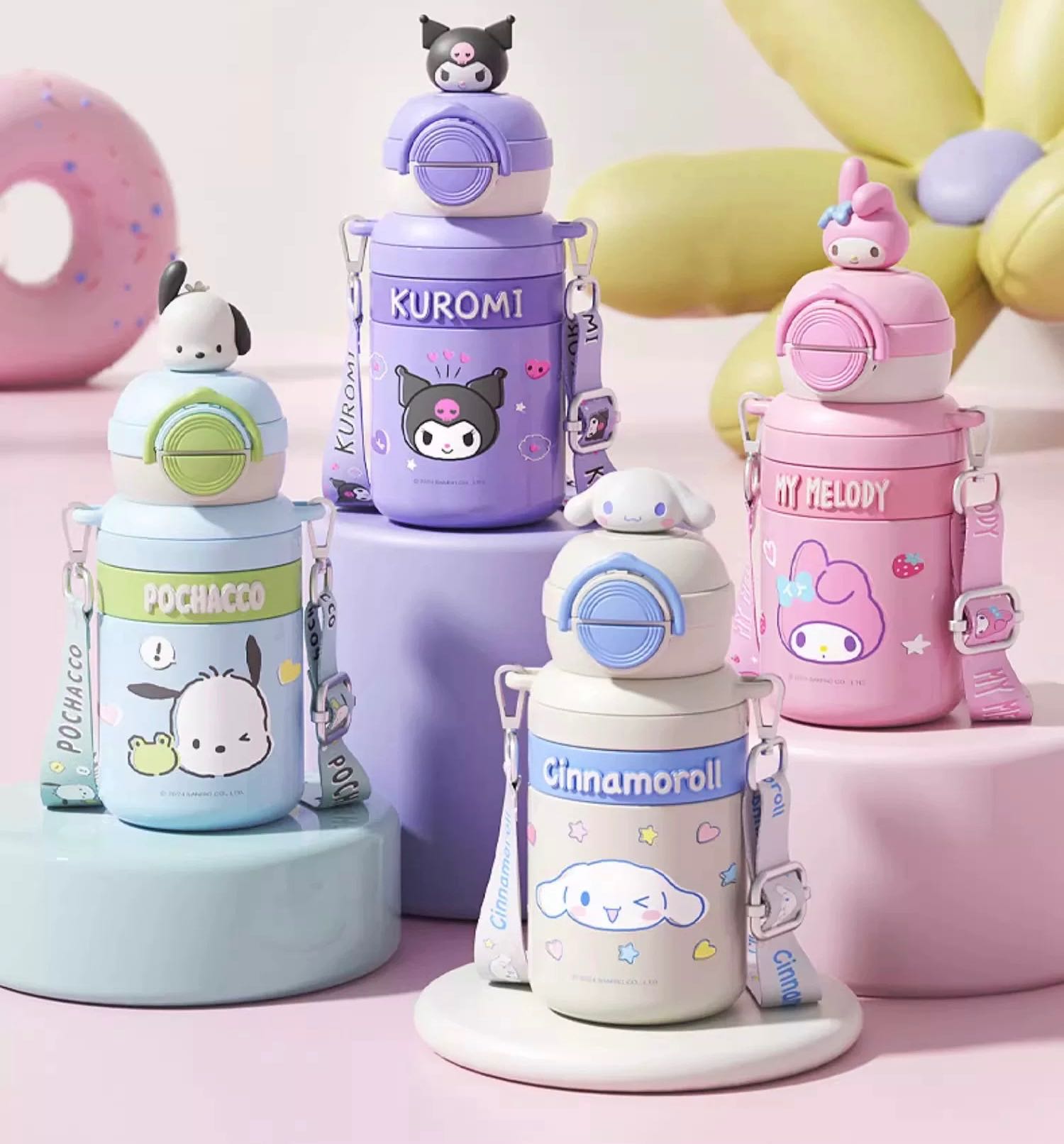 Preorder12-15วัน- Sanrio ลิขสิทธิ์แท้ ขวดน้ำเก็บร้อนเย็น ขนาด 550ml