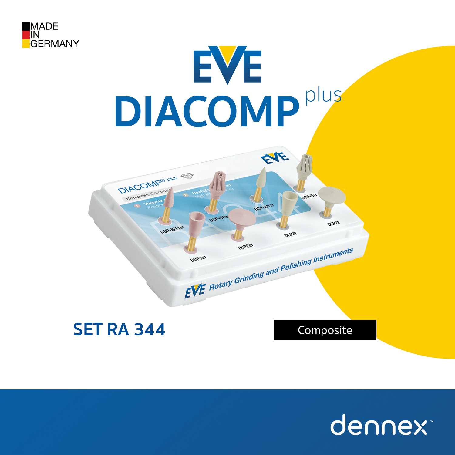 ชุดหัวขัด EVE  DIACOMP PLUS Set RA 344