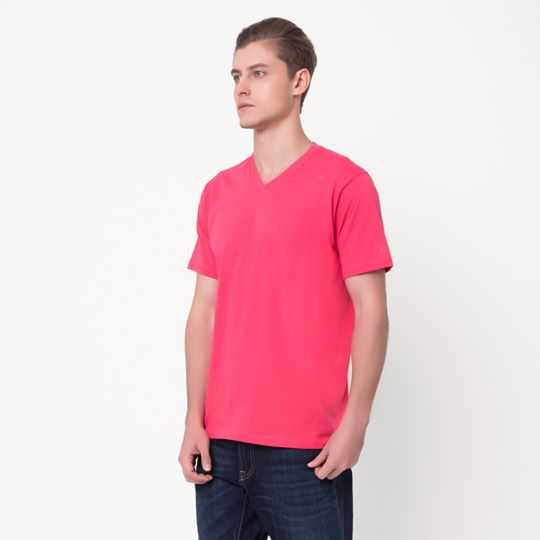 Jersey V-Neck - Deep Pink