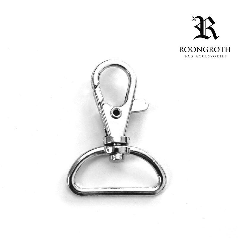 (100​ชิ้น) ​คอหมาหมู1นิ้ว   สี​เงิน​ #คอหมา