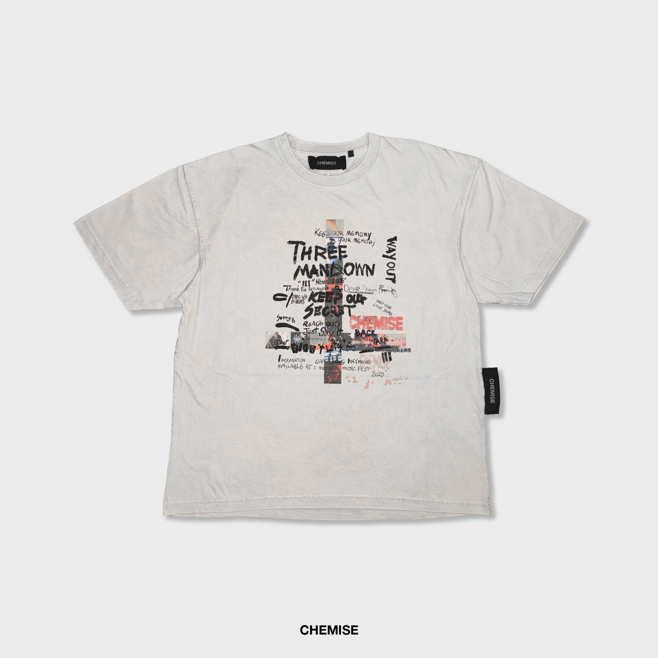 Inverted Cross Dusted White T-Shirt