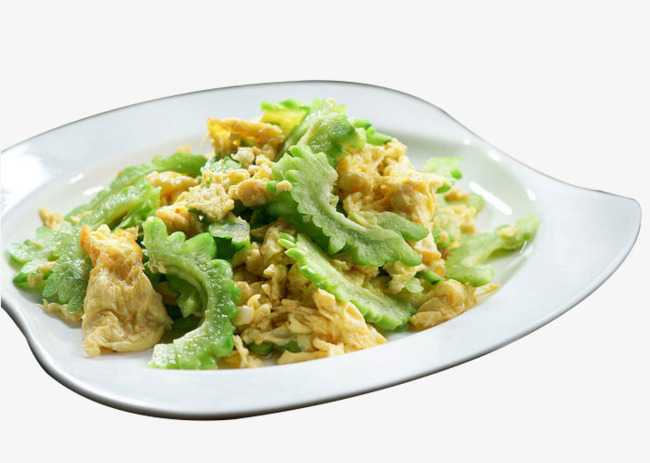 มะระผัดไข่ Stir-fried bitter melon with egg