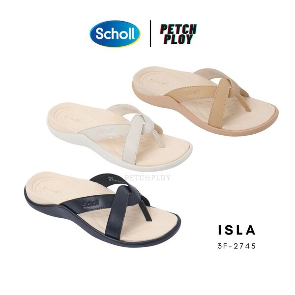 Scholl รุ่น ISLA 3F-2745 รองเท้าสกอลล์ของแท้ รองเท้าสุขภาพ สวมใส่สบายและทนทาน