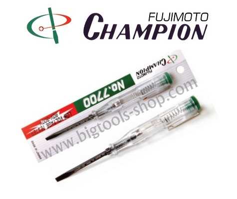 แชมเปี้ยน : ไขควง ลองไฟ แกนดำ 80V.-300V. Champion : Low Voltage Tester 80V.-300V.