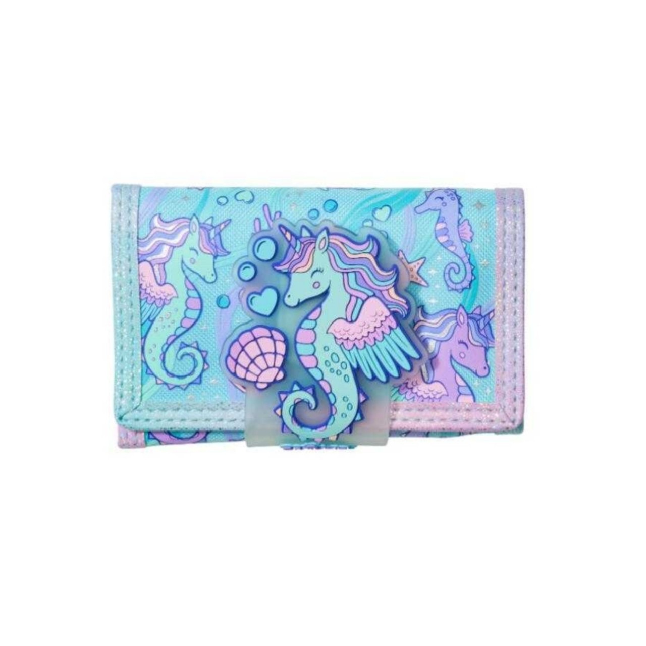 พร้อมส่งในไทย💖 Smiggle Wallet กระเป๋าตังค์ กระเป๋าเงิน ลายม้าน้ำมิ้น รุ่นไม่มีสาย ของแท้🎁