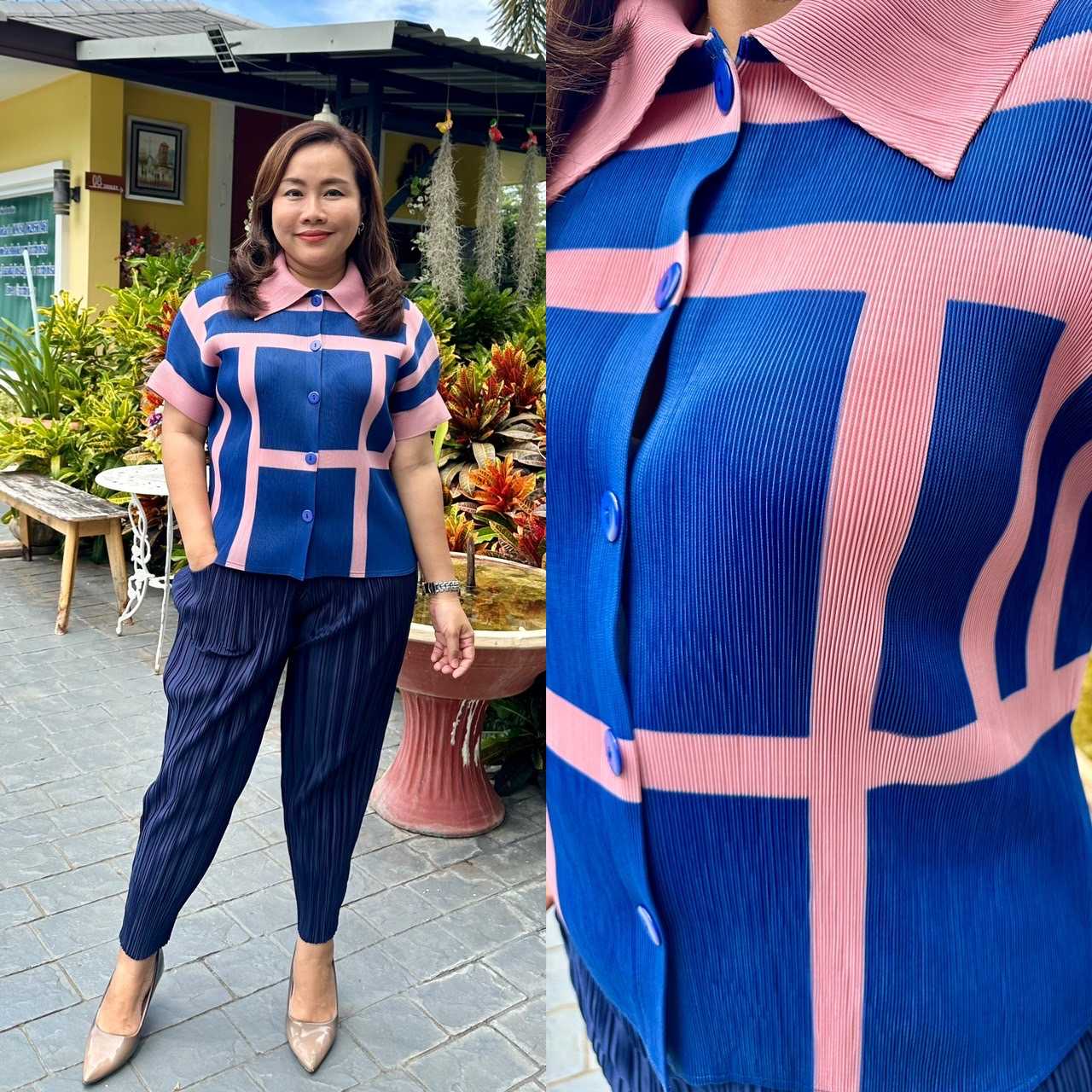 Peatbynisa A471 เสื้ออัดพลีท เนื้อผ้าPolyester100%