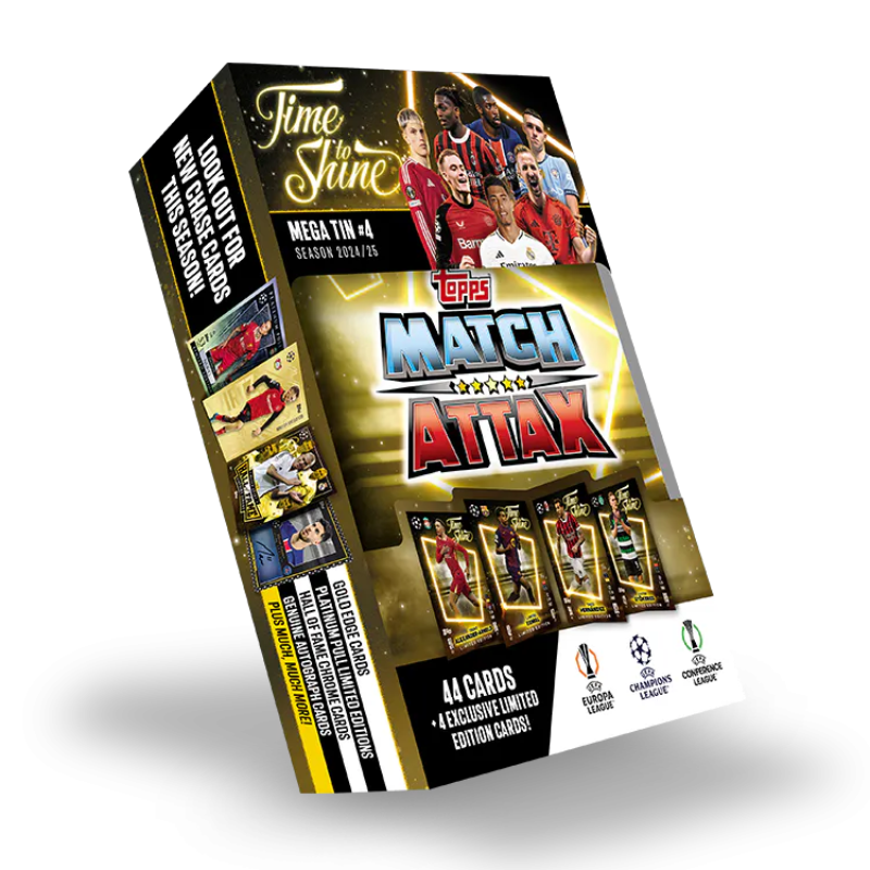 Match Attax UCC24/25Mega Tins Time to Shine #4/การ์ดฟุตบอลUCCแมตช์แอทแทค กล่องเหล็กเมก้าทิน สีเหลือง