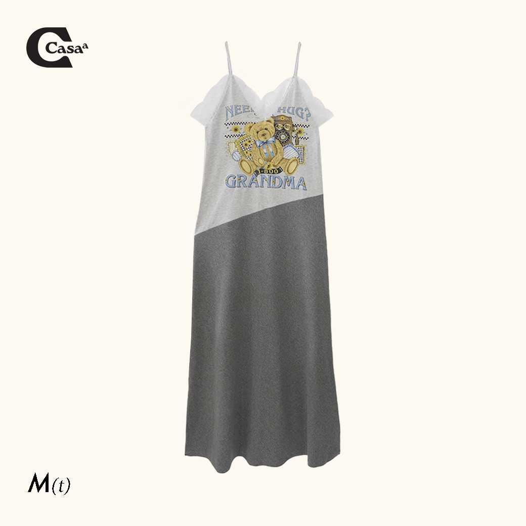 LACE TRIMMED DRESS (REWORK) M TALL