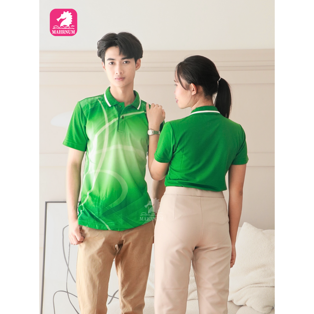 เสื้อโปโลพิมพ์ลาย(03เขียว) (ตัวเปล่า)