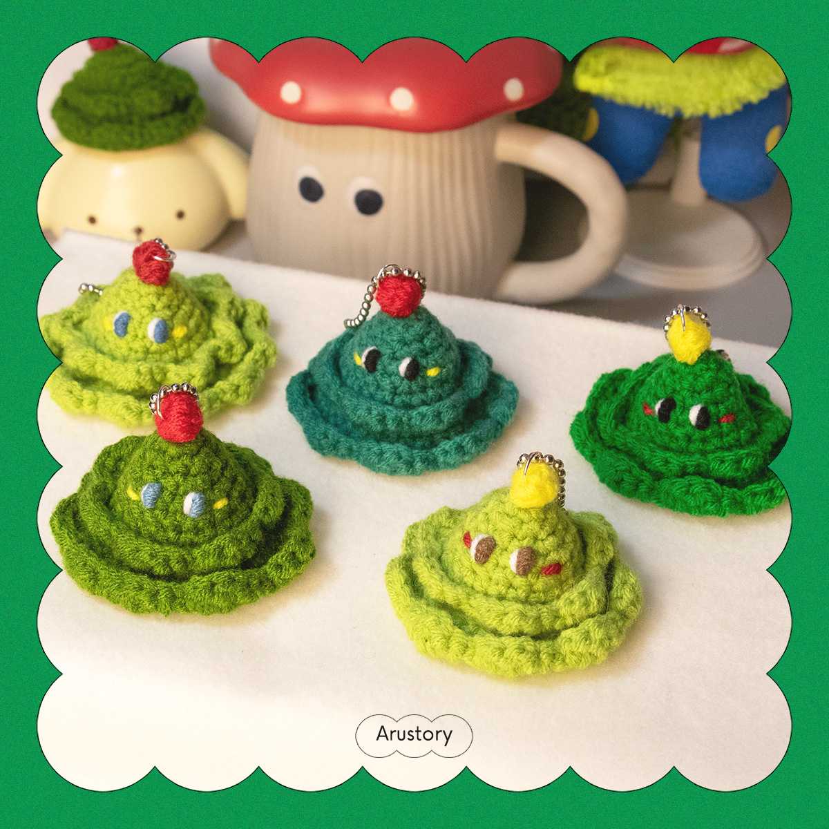 [Pre-order] Crochet : Christmas tree keychain | โครเชต์ต้นคริสต์มาส