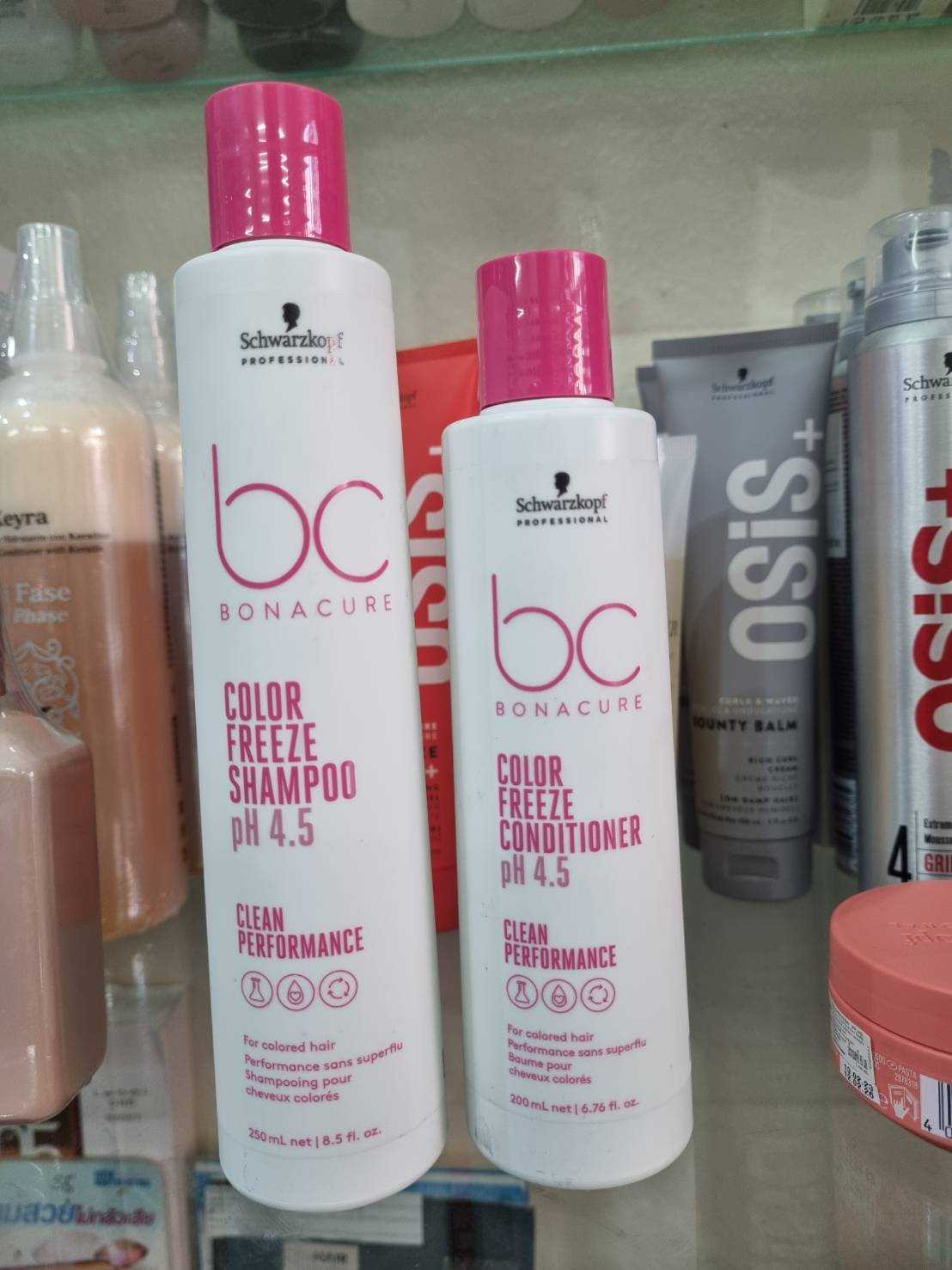 Schwarzkopf bc bonacure color freeze แชุดแชมพุพร้อมครีมนวดสำหรับผมหลังการทำสีโดยเฉพาะ