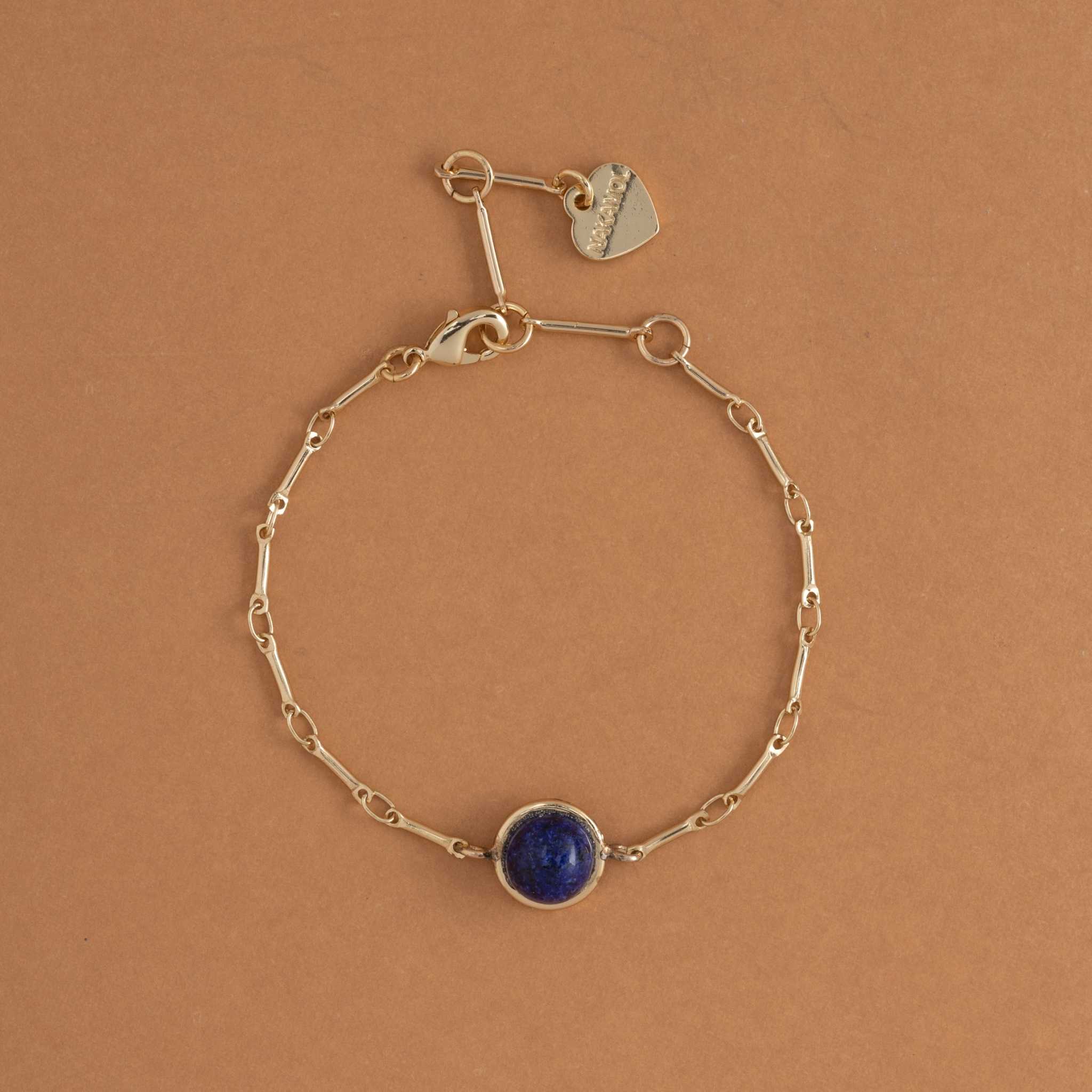 LAPIS COIN STONE BRACELET