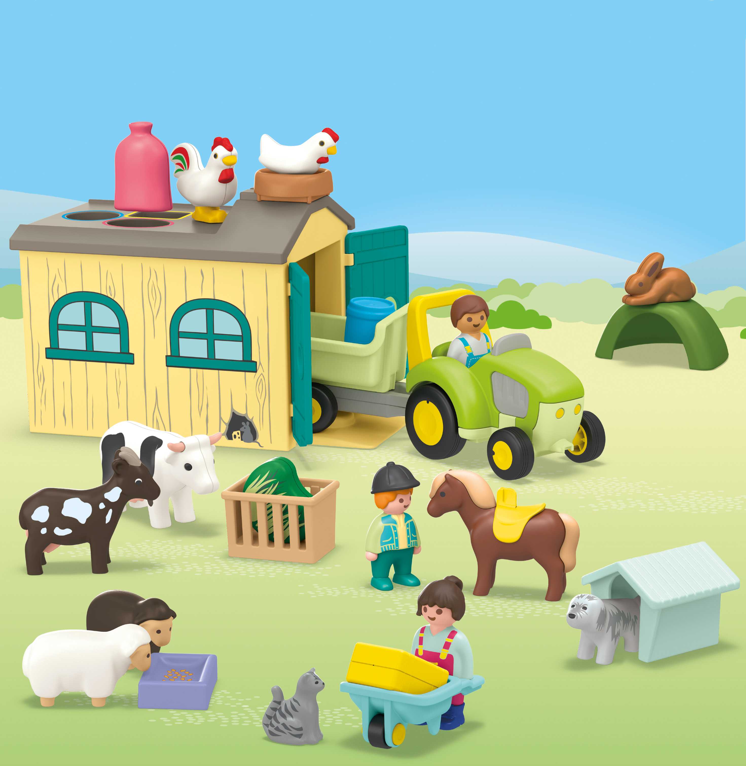 Playmobil 71656 JUNIOR: Farm Adventure with Tractor Trailer จูเนียร์ ผจญภัยในฟาร์มกับรถแทรกเตอร์