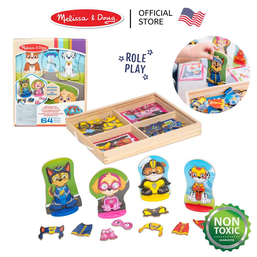 (ของแท้ USA) ของเล่นแต่งตัวตุ๊กตาแม่เหล็ก Paw Patrol Magnetic Pretend Play Melissa & Doug 33267