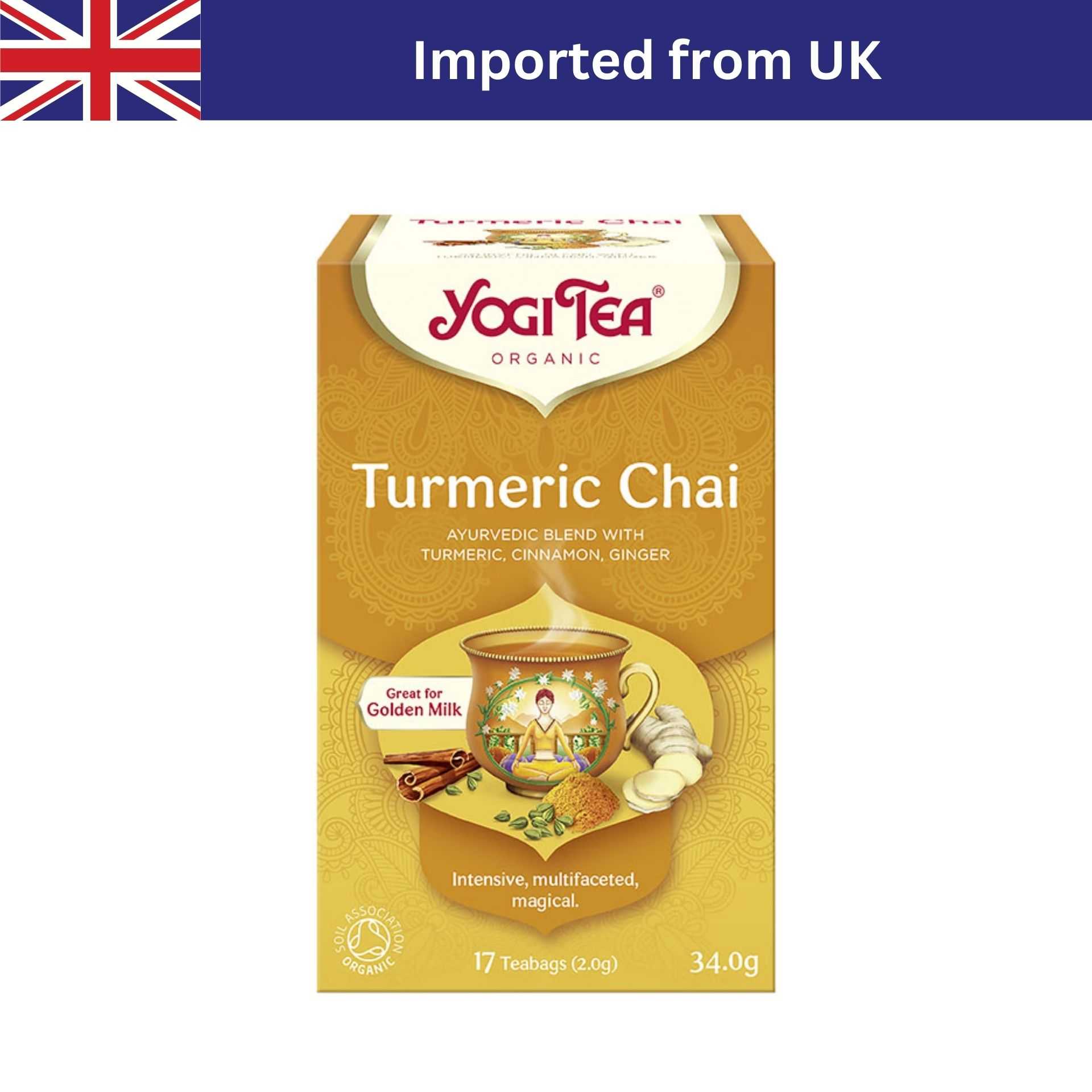 Yogi Tea Organic Turmeric Chai Tea (17 Bags/ 34g) ชาซอง ชาออร์แกนิก