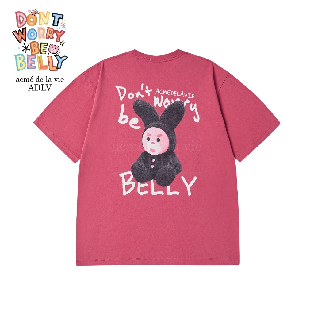 ADLV [acme de la vie] เสื้อยืด oversize รุ่น Rabbit Belly Short Sleeve T-Shirt Pink