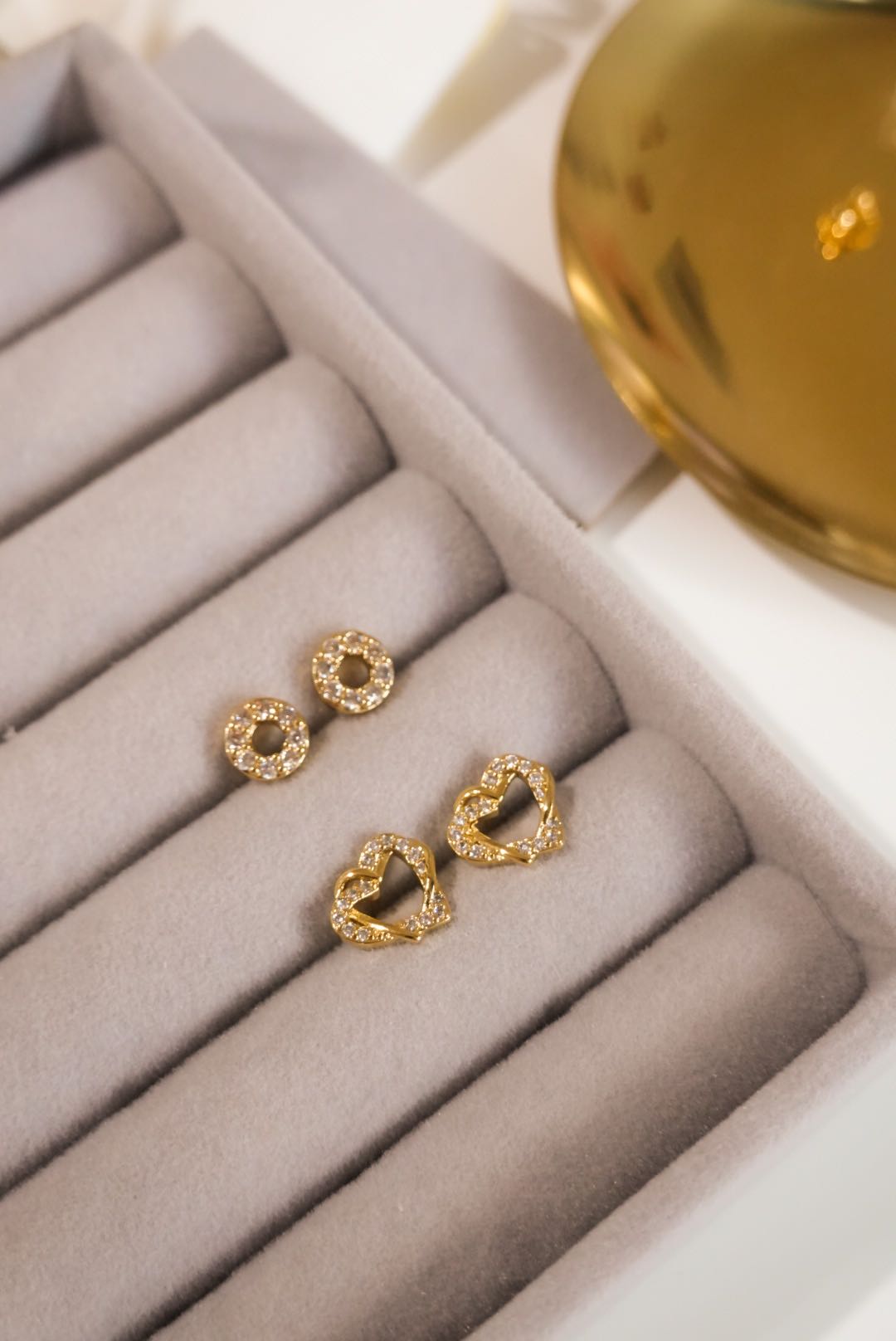 Minimal sol 18k gold plated earring s