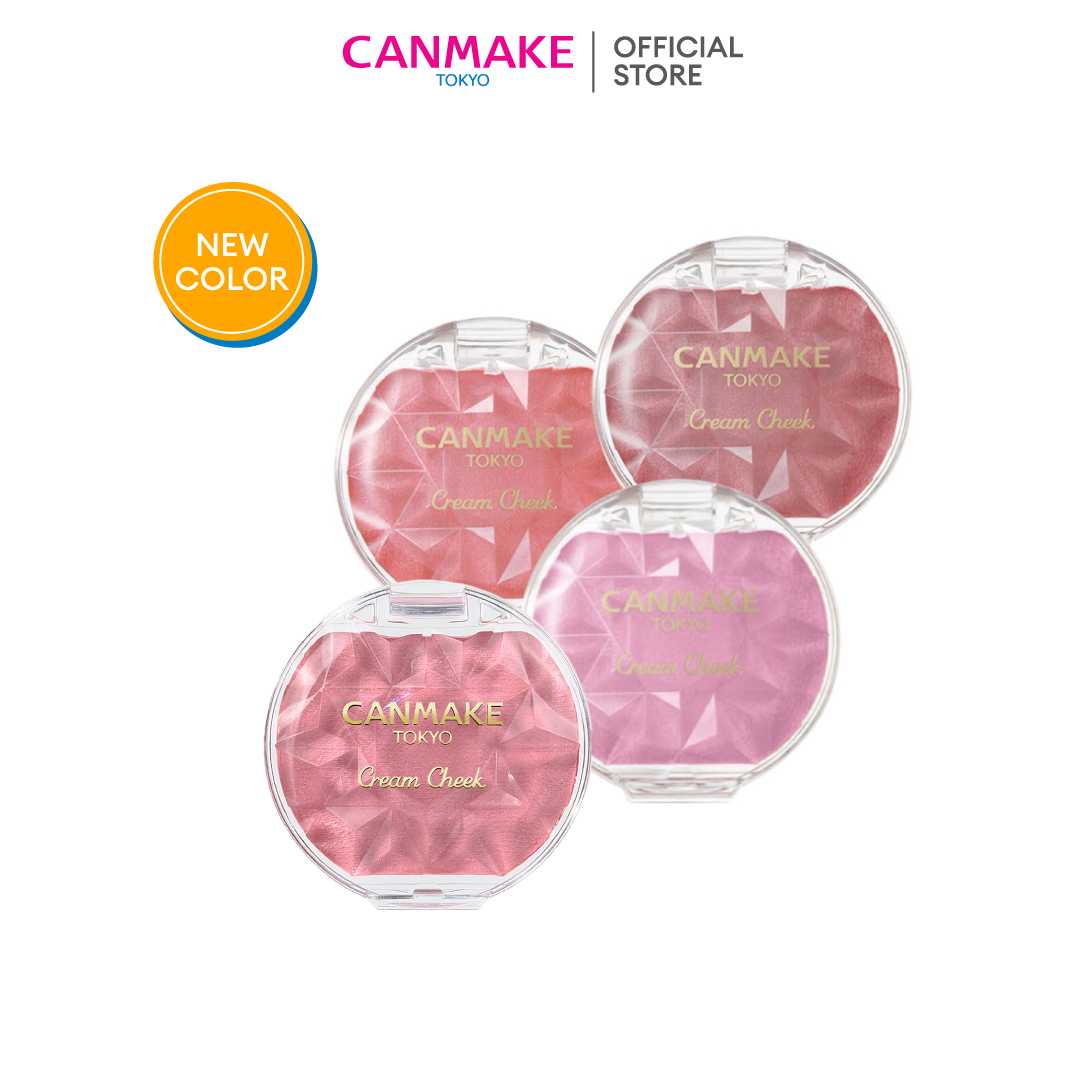 Canmake Cream Cheek (Pearl Type) ครีมบลัชเนื้อแน่นผสานเพิร์ลละเอียด