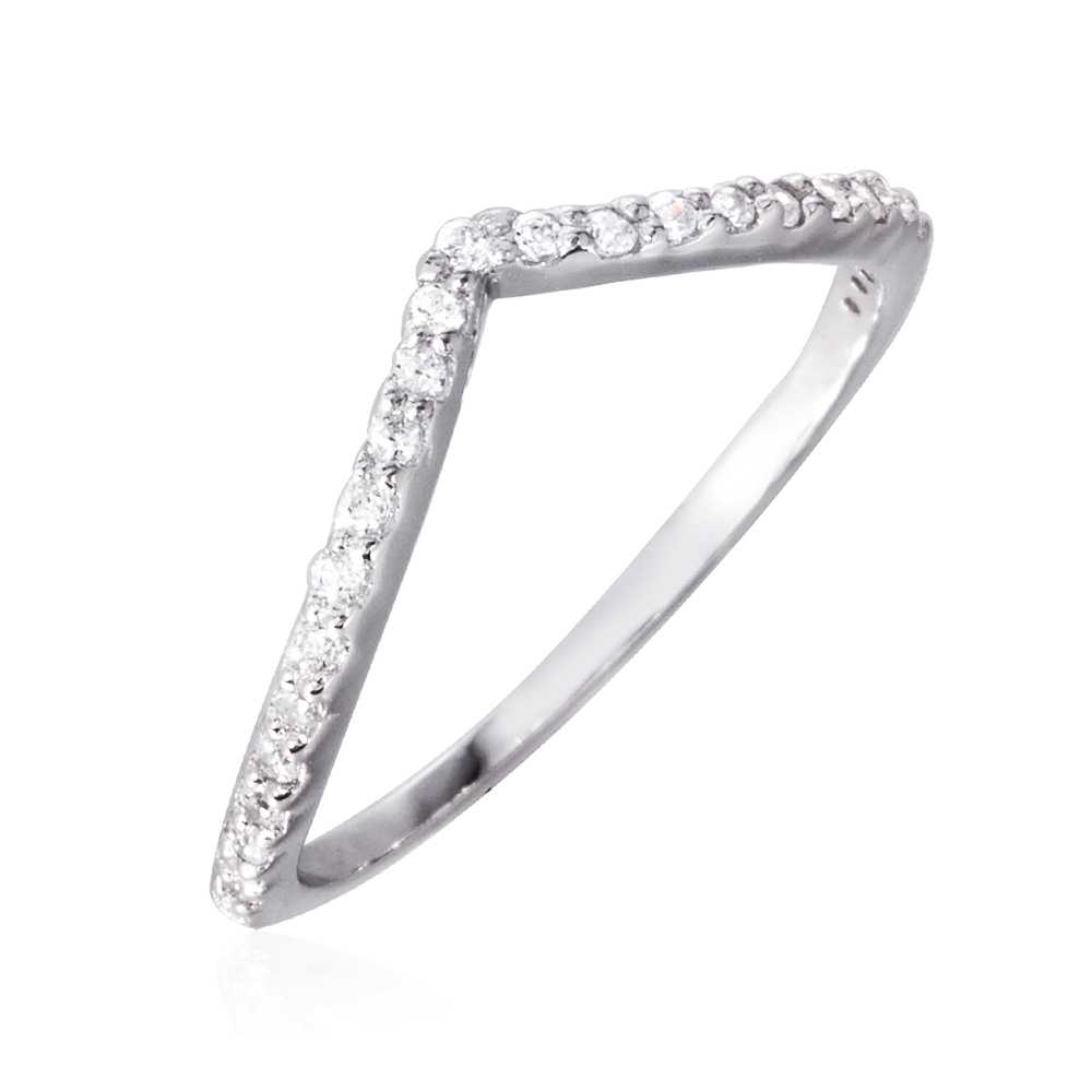 SNOWY แหวนเงินแท้ 925 Silver Jewelry ประดับเพชรสวิส CZ รุ่น RS3080-RR เคลือบทองคำขาว