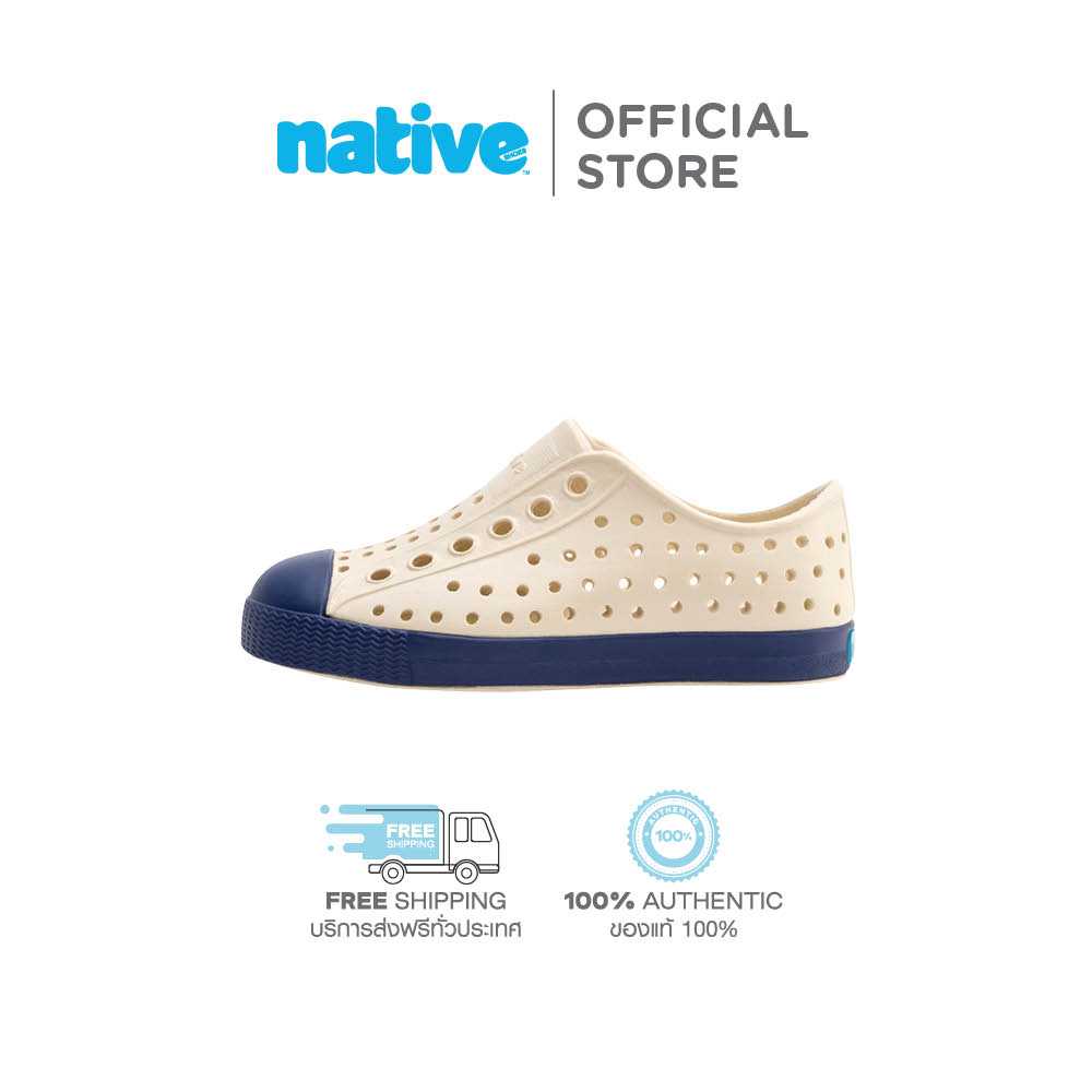 Native รองเท้ากันน้ำเด็กโต EVA รุ่น Jefferson Bone White/Ink Blue