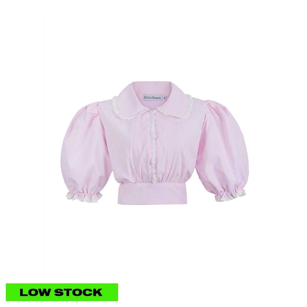 (DROP 2) SKYLAR TOP - PINK STRIPES