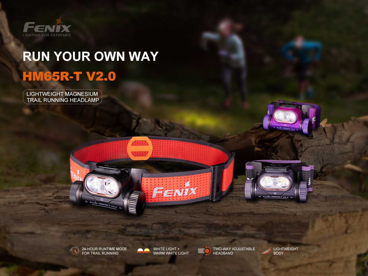 ไฟฉายคาดหัว FENIX  HM65R-T V2.0  บอดี้แม๊กนีเซียม  1600 lm เบาสุด สำหรับวิ่งTrail ประกัน 3 ปี