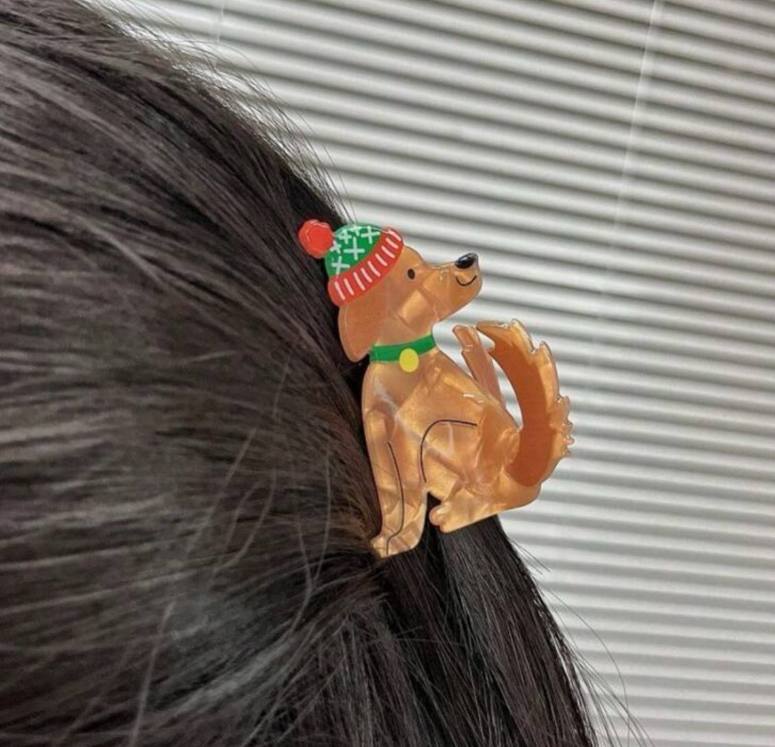 Puppy x’mas hair claw  [Preorder]