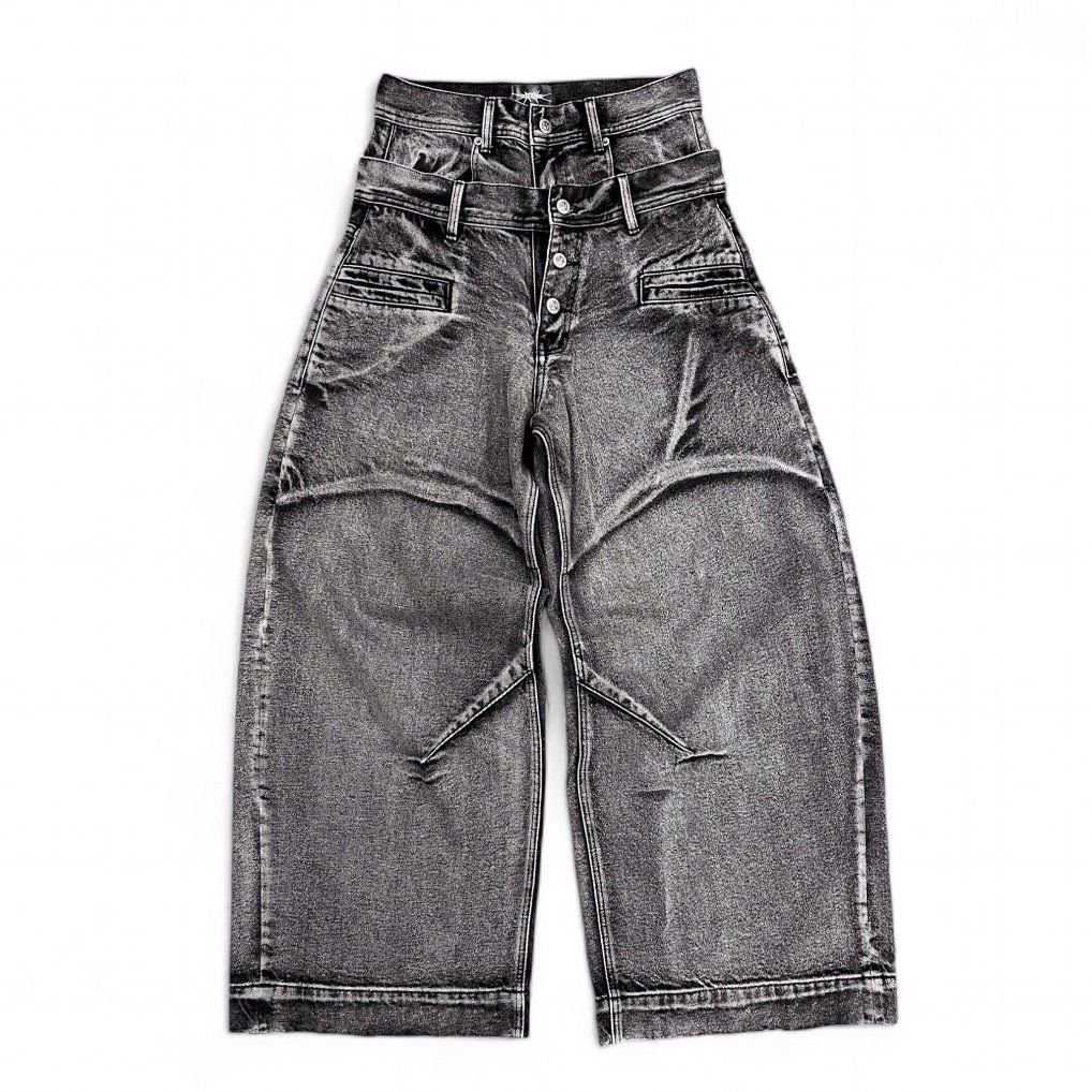 ROI - Double Waist Jeans (Gray)