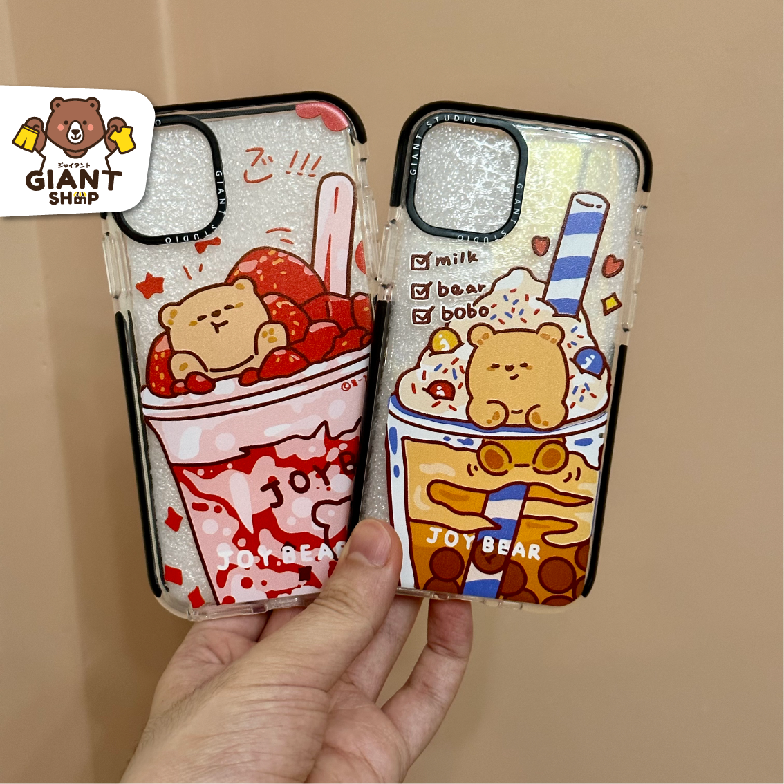 GIANTSHOP เคสโทรศัพท์มือถือ TPU ไอโฟน รุ่นลาย JOY BEAR  (V-2203)
