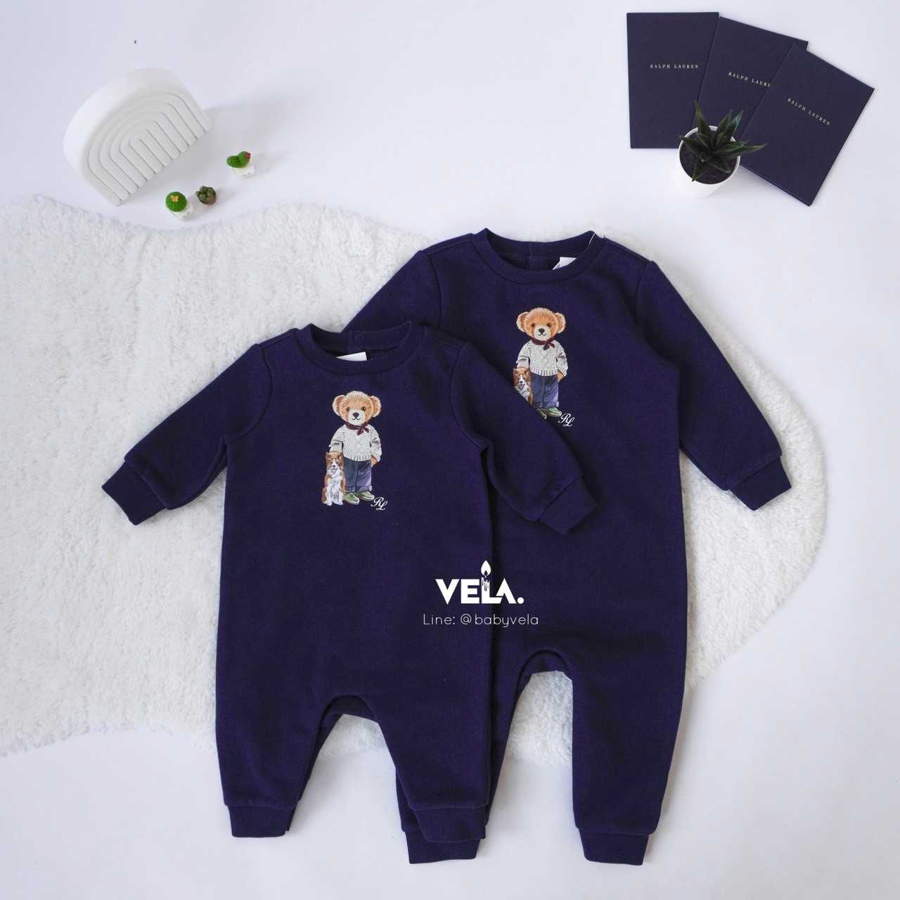 Polo Bear Fleece Coverall (Refined Navy)